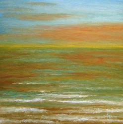 Coucher de soleil abstrait sur l