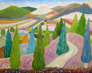 Épicéas et « Lavender Blues »