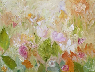 Fleurs pastel texturées