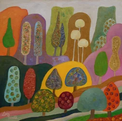Des arbres fantaisistes et colorés