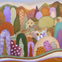 Un village pittoresque à flanc de colline