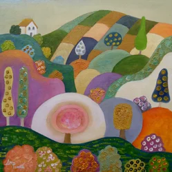Un village pittoresque à flanc de colline