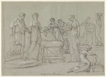 La mariée et le marié entrent dans une chambre nuptiale