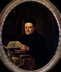 Portrait de Giovanni Battista Martini (Padre Martini) (1706-1784). Peinture d