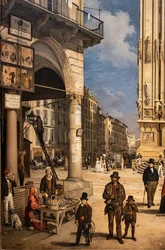 Vue du Duomo avec le Coperto de Figini (détail)