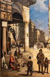 Vue du Duomo avec le Coperto de Figini (détail)
