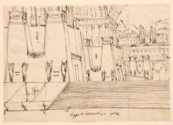 Décor de scène pour Semiramide de Gioachino Rossini