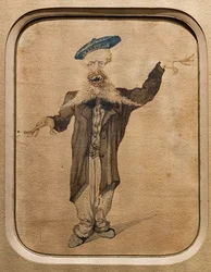 Caricature de Telemaco Signorini, vers 1884