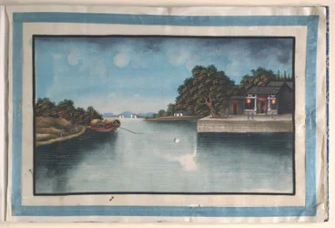 Album contenant douze peintures de scènes le long d