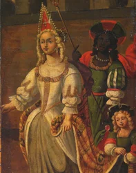 Paravent à quatre volets double face, c.1700