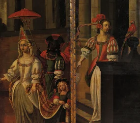Paravent à quatre volets double face, c.1700