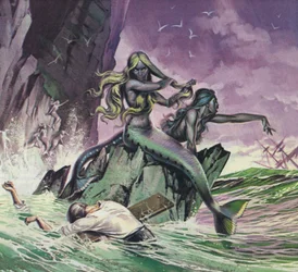 Sirènes (lithographie couleur)