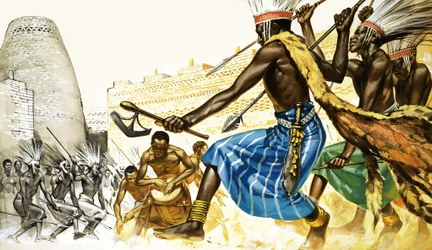 Danse de guerre des tribus bantoues