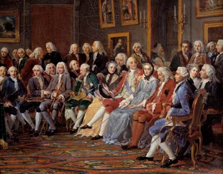 Le salon de Madame Geoffrin, détail