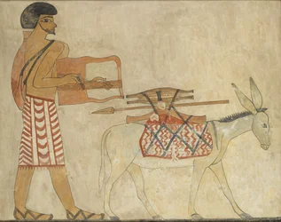 Copie de peinture murale, tombe privée 3 de Khnumhotpe III, Beni Hasan, 20ème siècle