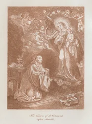 La vision de saint Bernard de Clairvaux (lithographie)