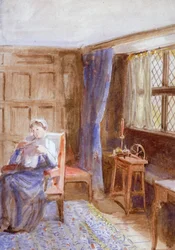 Femme lisant une lettre, vers 1864-1930