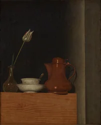 Nature morte avec cruche et tulipe