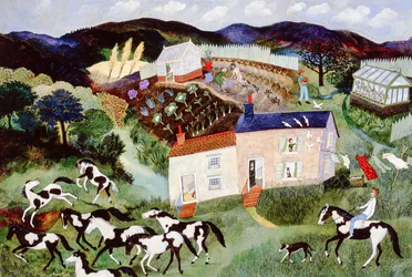 Cueillette de pommes de terre, 2001 (acrylique)