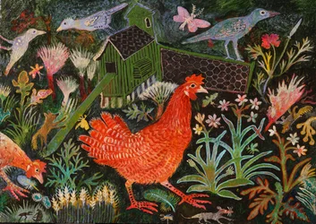 Red Hen Run, 2018 (acrylique)
