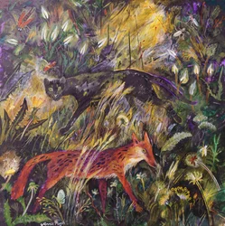La panthère et le renard, 2023 (acrylique)