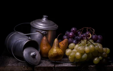 Nature morte rustique aux fruits