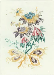 Fleurs fantastiques avec feuilles de gousse