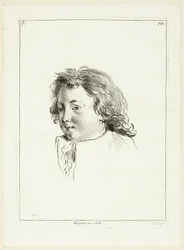 Tête de garçon (tournée vers la droite)