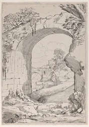 Paysage avec pont, 18ème siècle