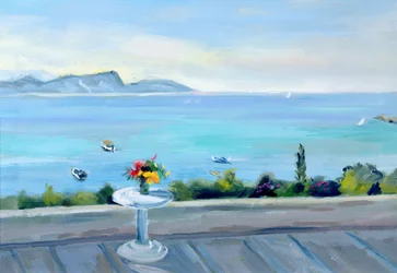 Une terrasse avec vue sur la mer