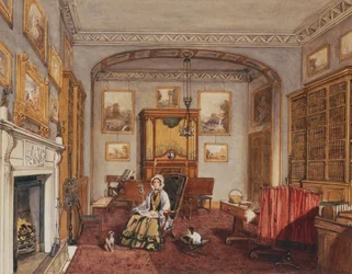 Le boudoir à Northwick Park, vers 1830