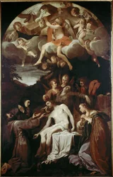 Pieta avec Sainte Claire, Saint François, Sainte Marie Madeleine et Saint Jean