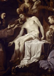 Pietà avec Sainte Claire, Saint François, Sainte Marie-Madeleine et Saint Jean (détail)