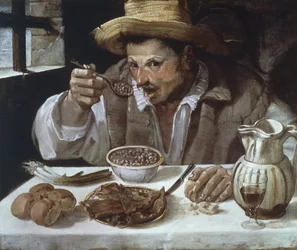 Le mangeur de haricots, par Annibale Carracci (1560-1609)