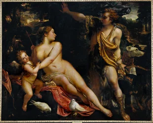 Vénus, Adonis et Cupidon (peinture sur toile)