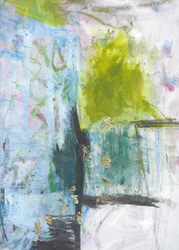 Flux abstrait moderne doré