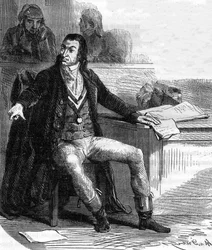 Antoine Quentin Fouquier de Tinville, dit Fouquier-Tinville (1746-1795), législateur et révolutionnaire français, accusateur public du Tribunal révolutionnaire - Gravure dans « Histoire des Girondins » par Alphonse de Lamartine (1790-1869) 1865-1866 - Coll