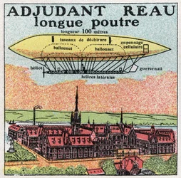 Ballons : Adjudant Réau (Adjudant-Réau) au début du XXe siècle. Illustration anonyme de 1925. Collection privée.