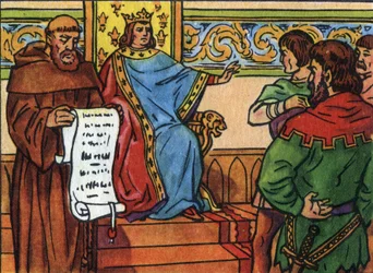 Charles IV le Bel (1294-1328) imposa sa volonté aux seigneurs. Illustration anonyme dans "Collection des souverains et chefs d
