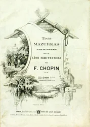Couverture de «Trois mazurkas pour piano, Opus 50» dédiée à Leon Szmitkowski composée par Frédéric Chopin (1810-1849)