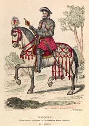 Portrait équestre du roi François Ier (1494 - 1547) - collection privée