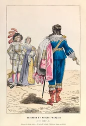 Seigneur et nobles français au 16e siècle (collection privée)