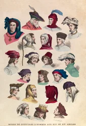 Coiffures masculines aux XIVe et XVe siècles à Paris : chapeaux et coiffes masculins