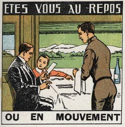Mouvements: scène dans le restaurant d