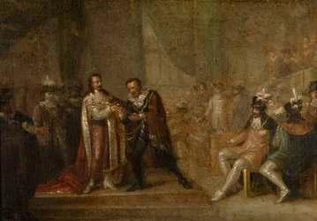 Pierre Paul Rubens acceptant une épée de Charles Ier d