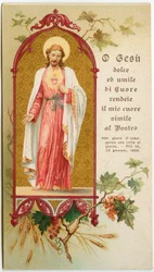 Image pieuse : Prière à Jésus (gravure)