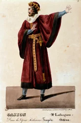 Portrait de Gaston interprété par Lafargues dans Les Vêpres siciliennes (I vespri siciliani) opéra de Giuseppe Verdi