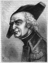 Portrait du général Luc Siméon Auguste Dagobert (1736-1794). Gravure de 1866 dans « Histoire de la Révolution française » par Adolphe Thiers. Collection privée.