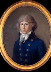 Portrait de Louis Antoine de Saint-Just (1767-1794), homme politique. Pastel anonyme du XVIIIe siècle. Paris, Musée Carnavalet