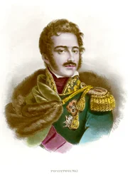 Portrait du Maréchal Joseph (Jozef) Antoni Poniatowski (1763-1813) Officier polonais. Gravure du 19e siècle Collection privée